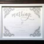 Letterpress Marriage Certificate | Wedding Traditions Intended For Blank Marriage Certificate Template