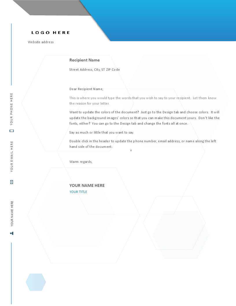 Letters – Office Regarding Headed Letter Template Word