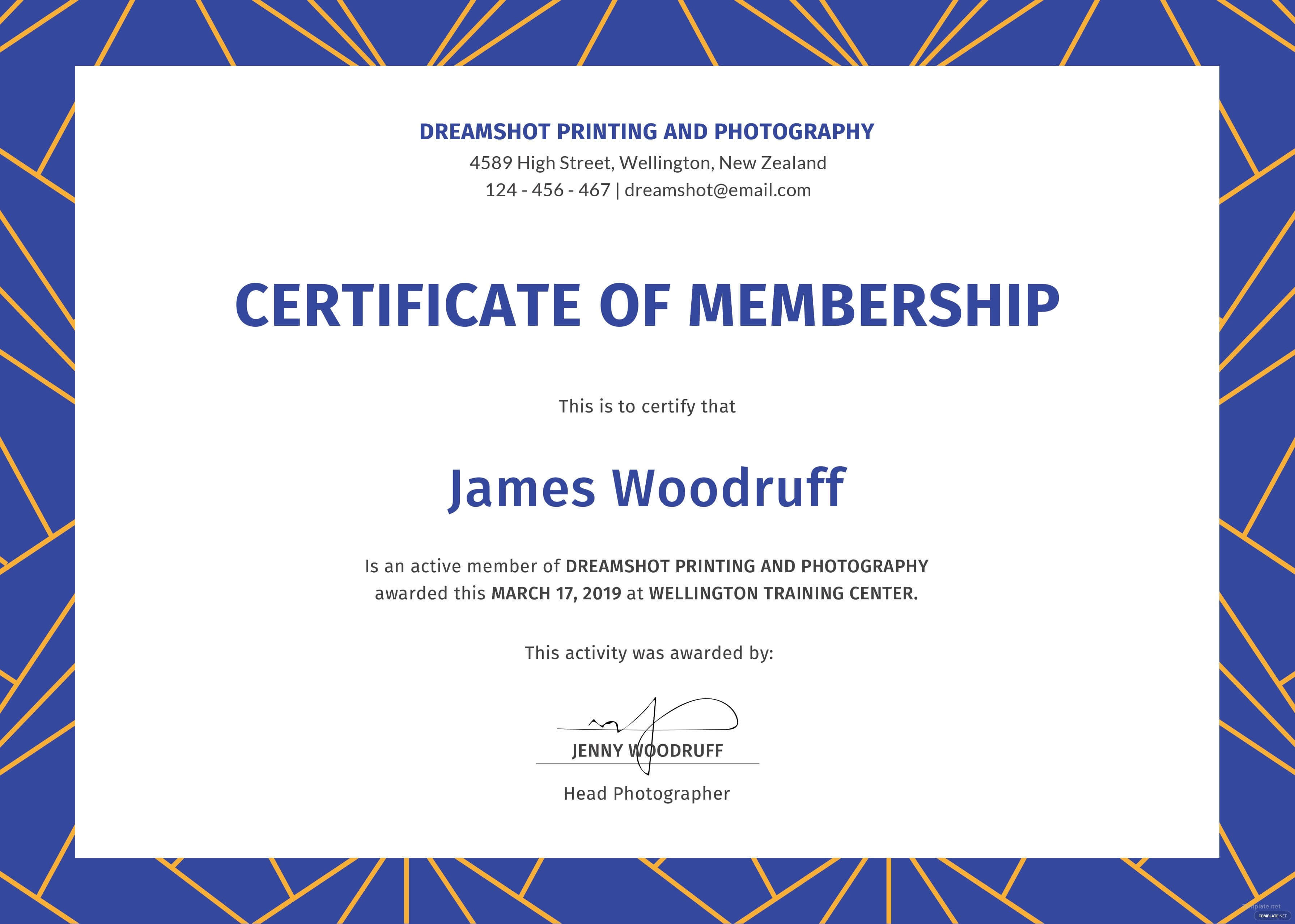 Life Membership Certificate Template Word With Regard To New Member Certificate Template