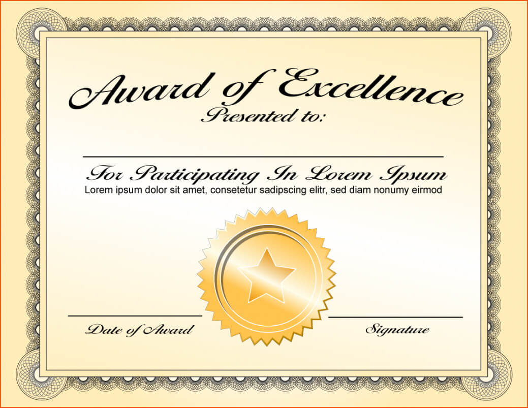 Life Saving Award Certificate Template Regarding Life Saving Award Certificate Template