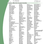 Line Card — Cascade Columbia Distribution pertaining to Product Line Card Template Word