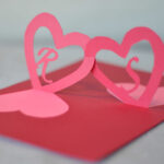 Linked Hearts Pop Up Card Template Inside 3D Heart Pop Up Card Template Pdf