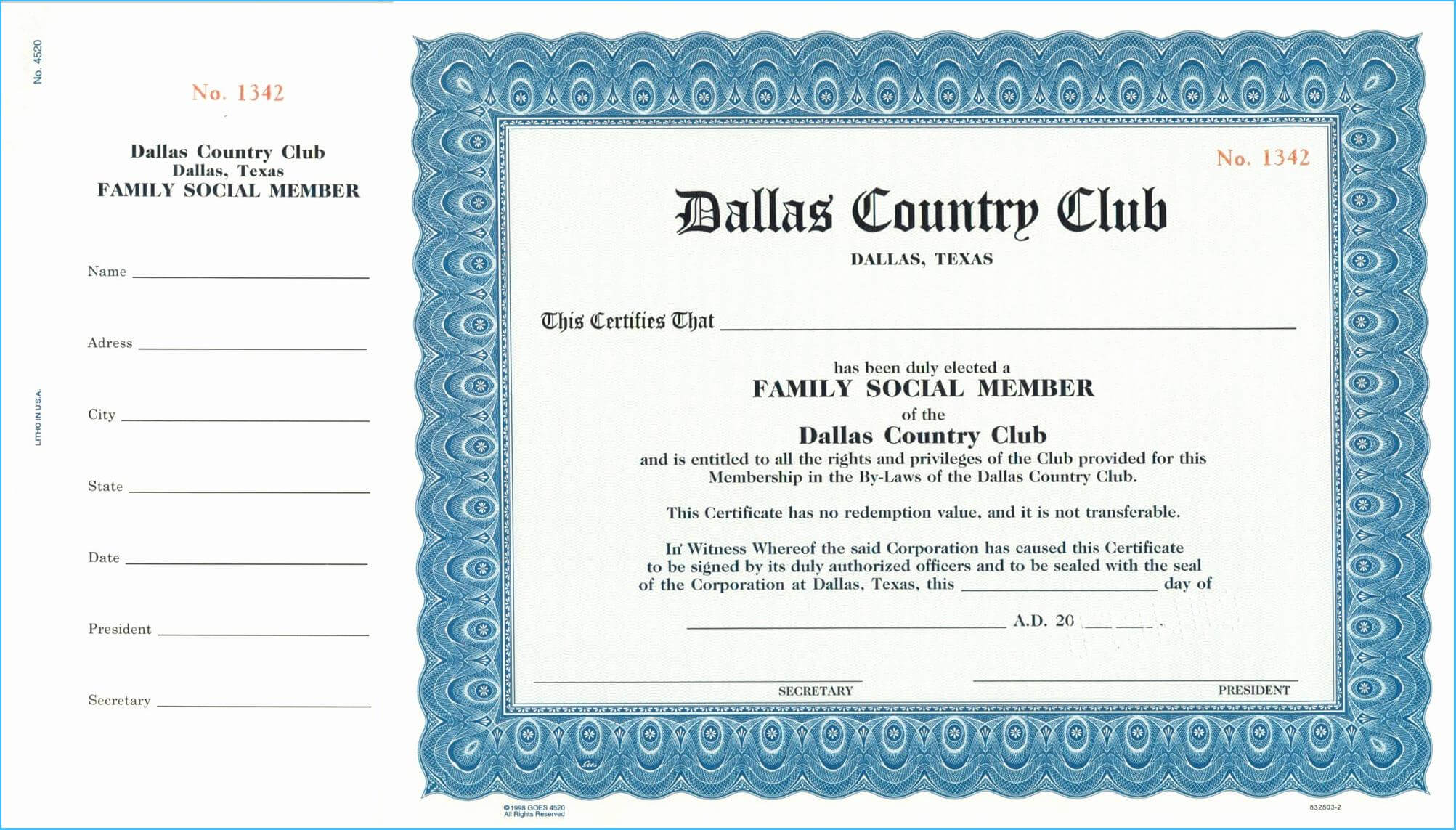 Llc Membership Certificate Template #7061 For Llc Membership Certificate Template
