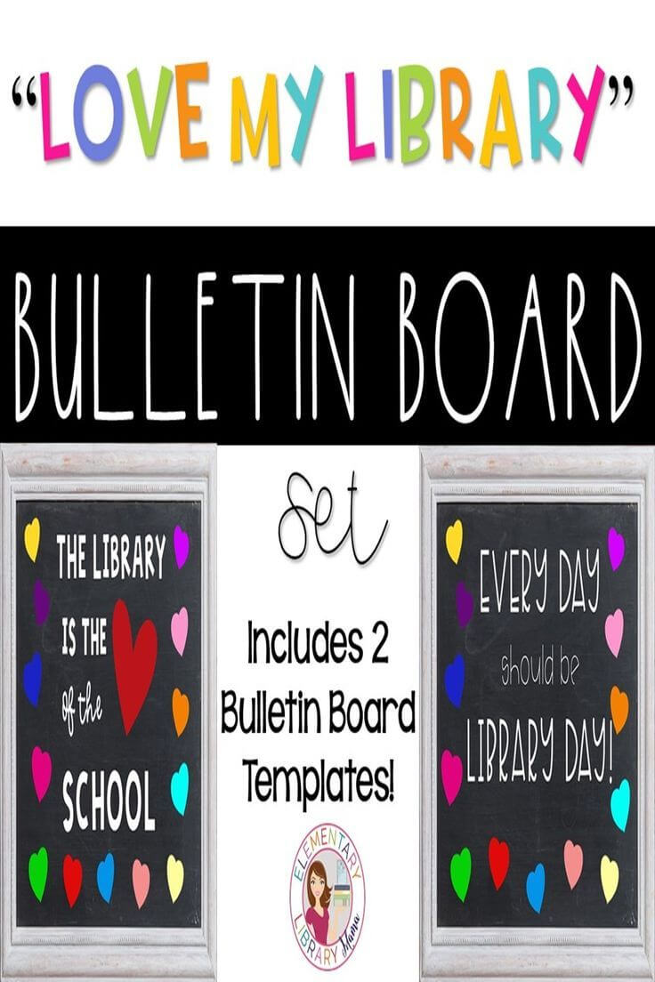 Love My Library” Bulletin Board Templates | Clipart For Bulletin Board Template Word