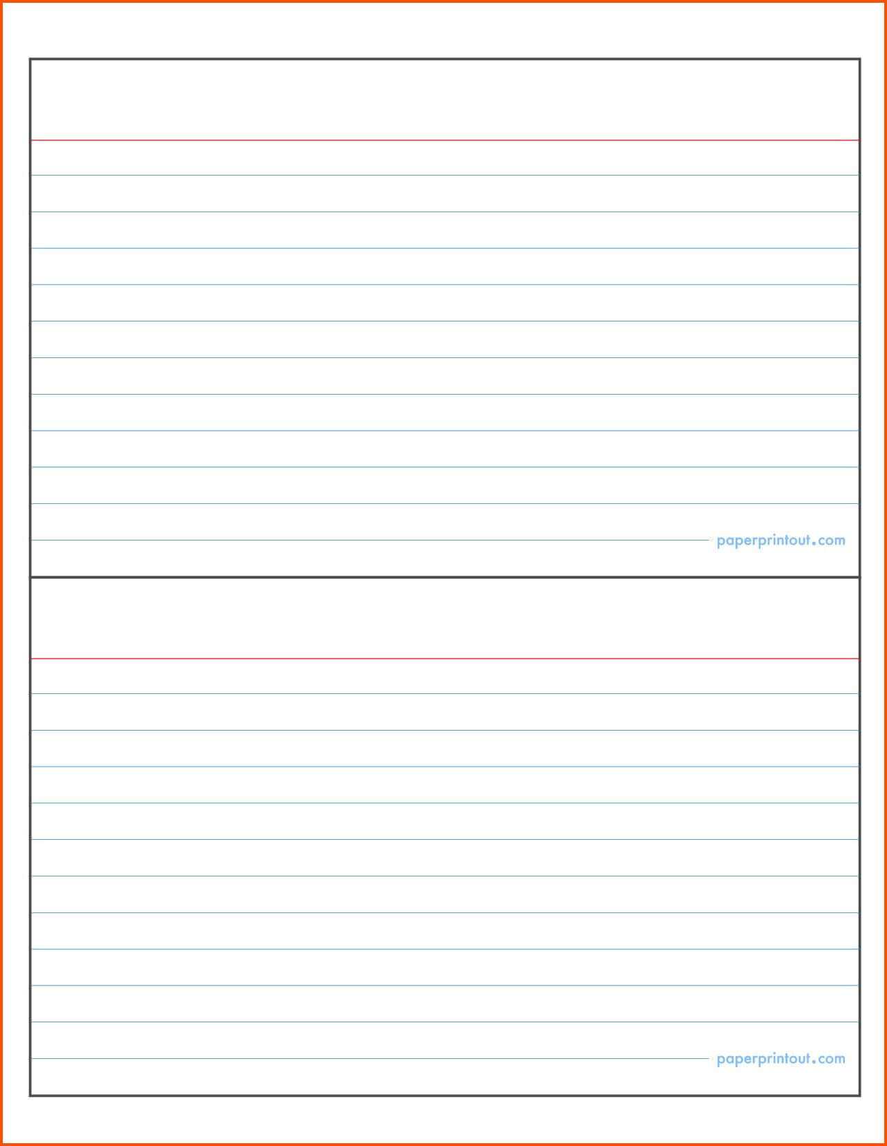 Lovely 3X5 Index Card Template – Www.szf.se In Microsoft Word Index Card Template