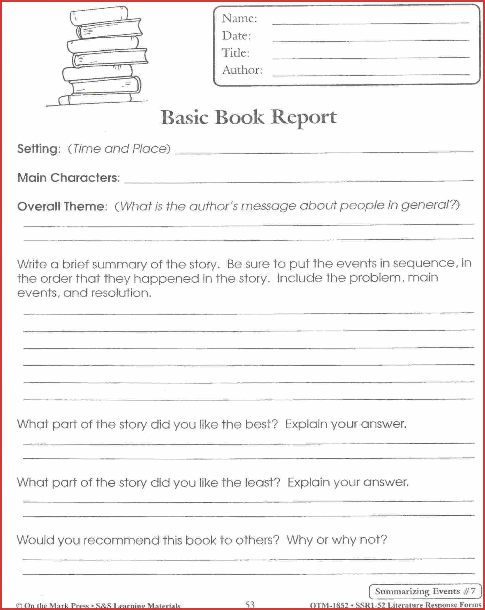 Lovely 4Th Grade Book Report Template | Job Latter Pertaining To Book Report Template 4Th Grade