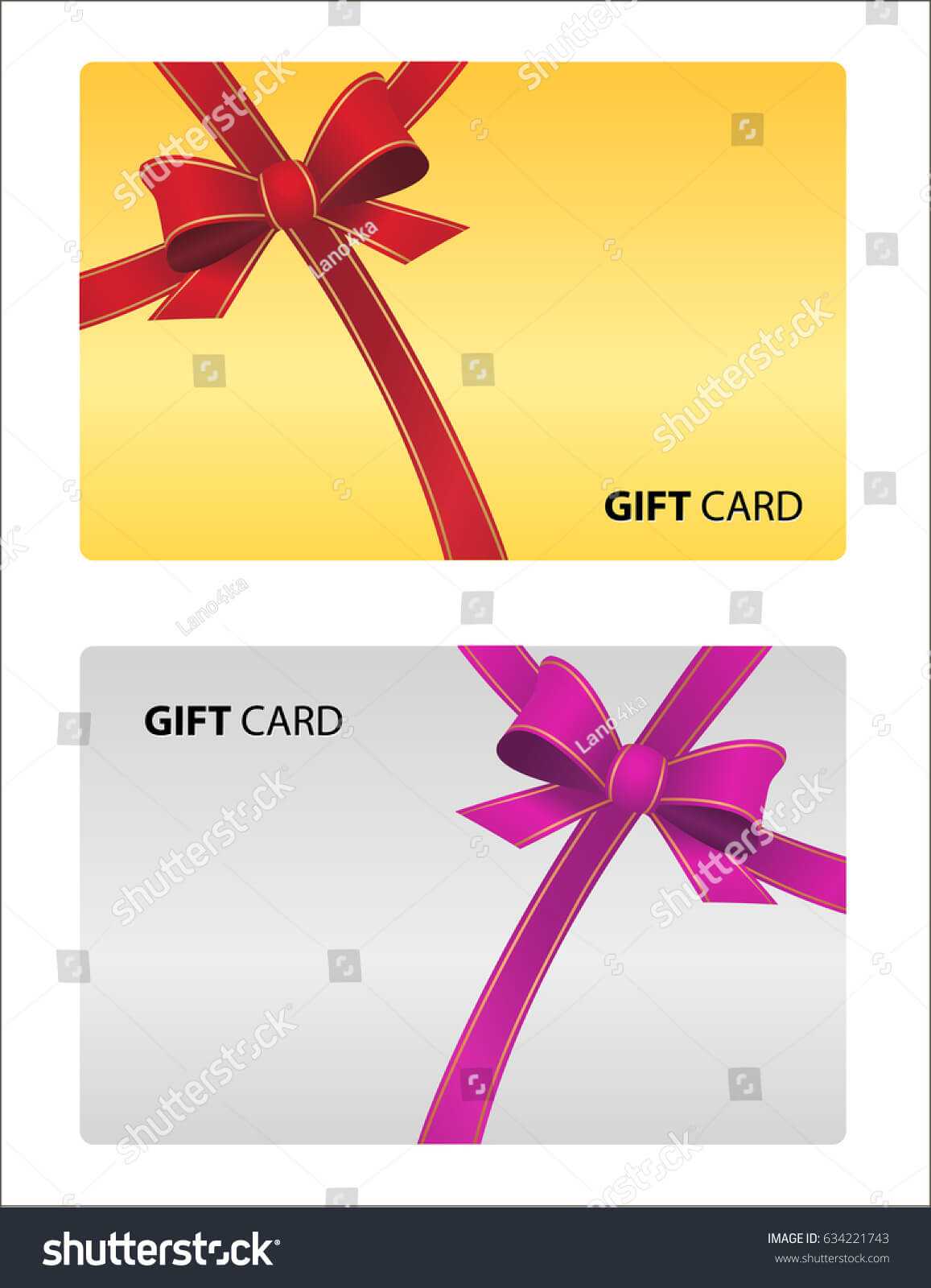 Loyalty Card Design Template Beautiful Gift Stock Vector Regarding Loyalty Card Design Template