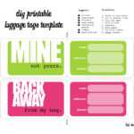 Luggage Tags Template. I Was Able To Print Them And Cut Them For Blank Luggage Tag Template