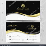 Luxury And Elegant Black Gold Business Cards Template On Inside Advertising Cards Templates
