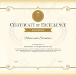 Luxury Certificate Template With Elegant Border Frame, Diploma.. Intended For Commemorative Certificate Template