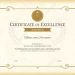 Luxury Certificate Template With Elegant Border Frame, Diploma.. Intended For Commemorative Certificate Template