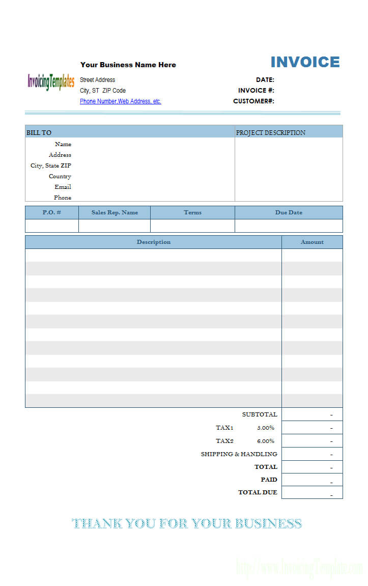 Mac Invoice Template Inside Free Invoice Template Word Mac