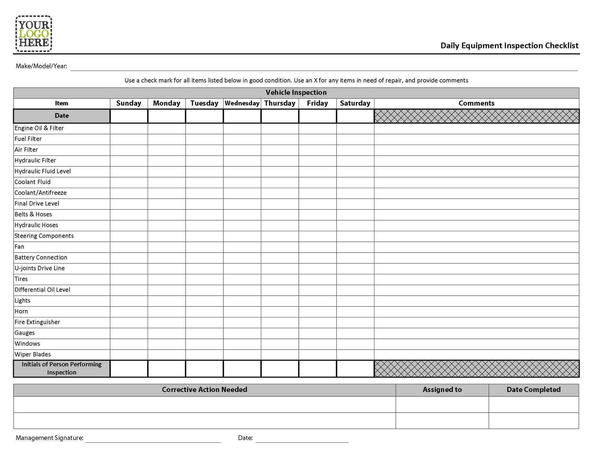 Machine Forms Template Inspection Shop Report Roof Letter Pertaining To Shop Report Template