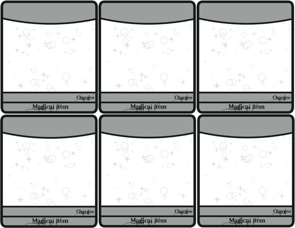 Blank Magic Card Template