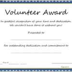 Magnificent Free Printable Certificate Templates Word Fun For Volunteer Of The Year Certificate Template