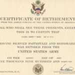 Major Robert F. Burns – Army Retirement Certificate For In Retirement Certificate Template