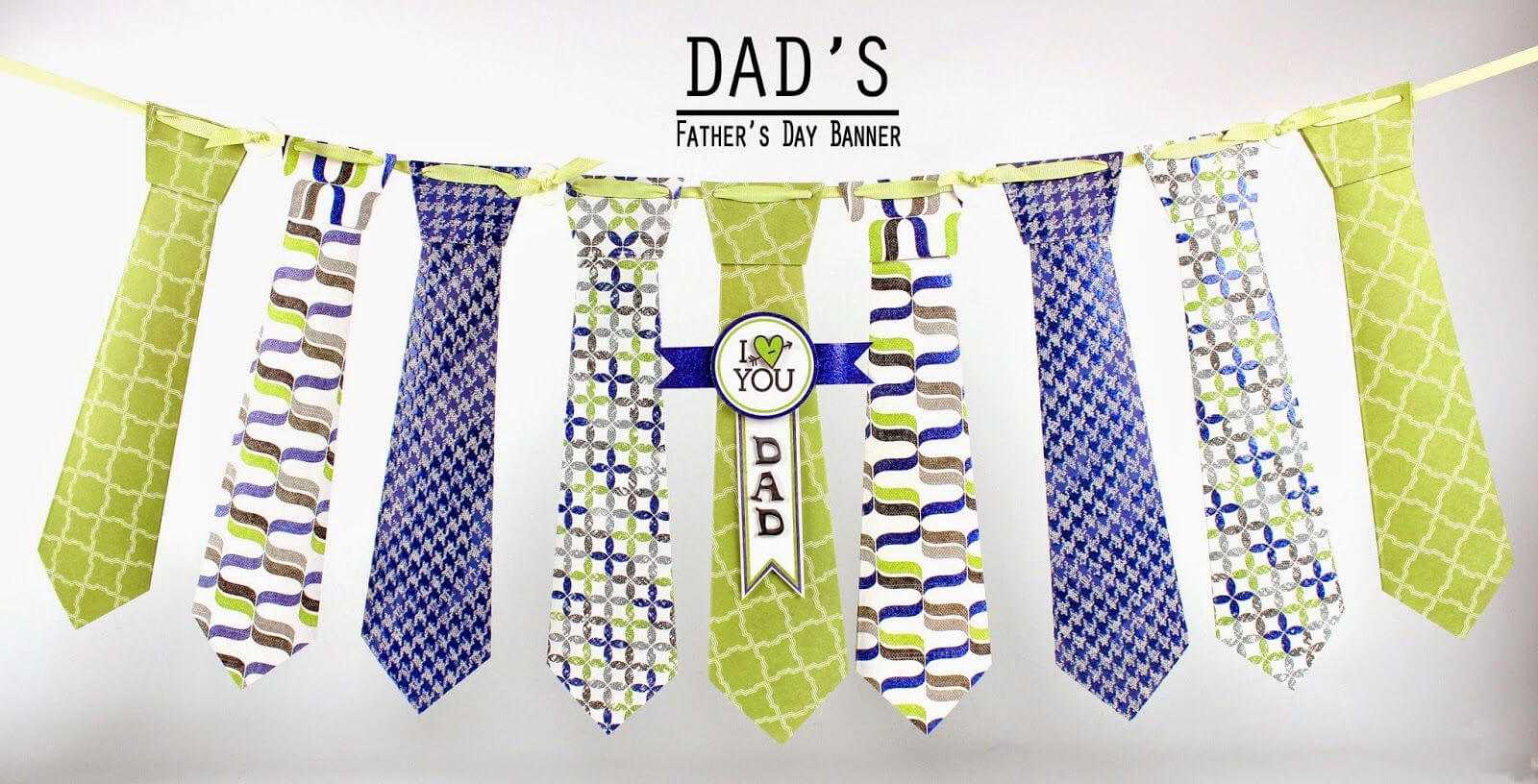 Make A Father's Day Tie Banner Using A Simple Template Intended For Tie Banner Template