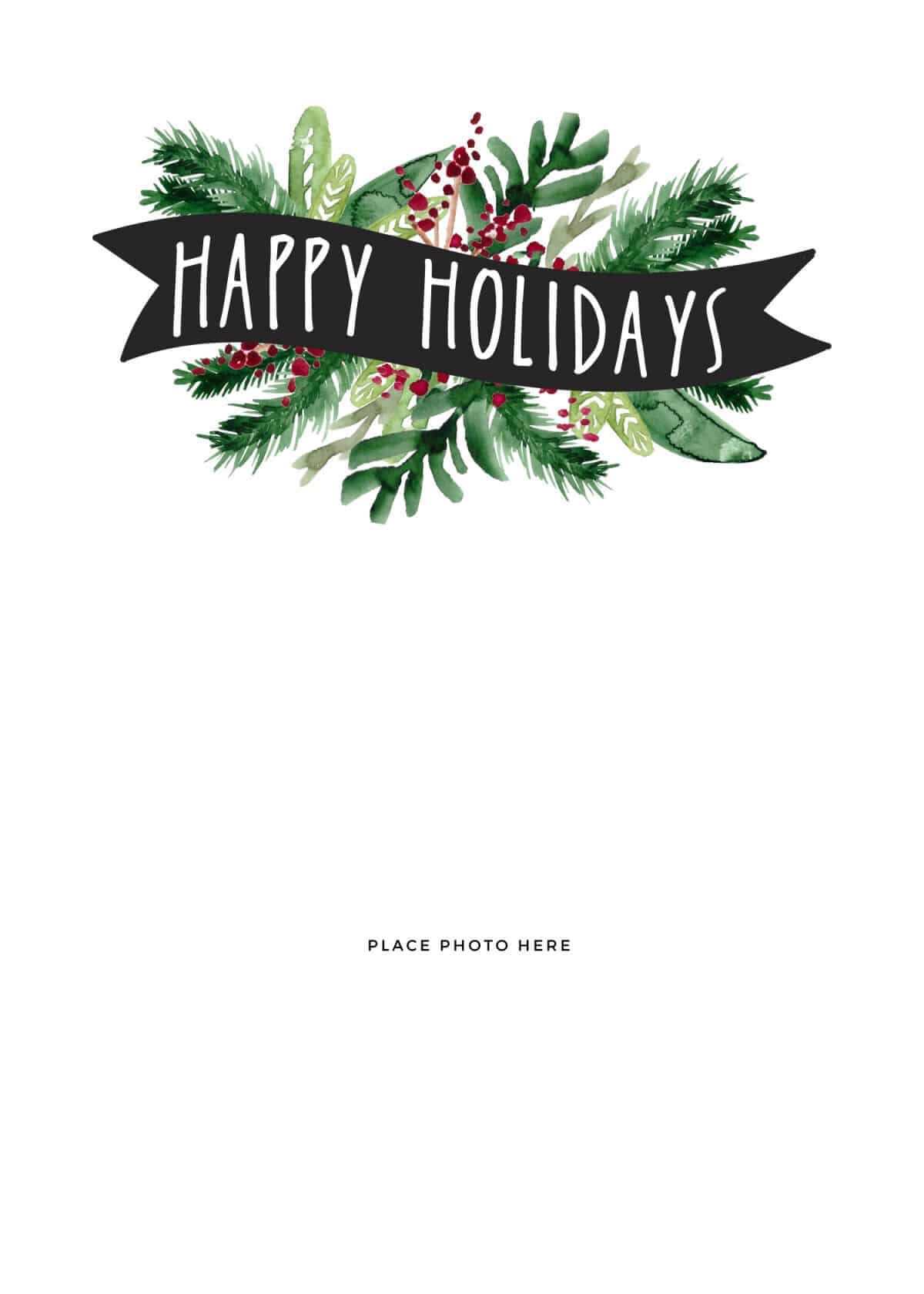 Make Your Own Photo Christmas Cards (For Free!) – Somewhat With Happy Holidays Card Template