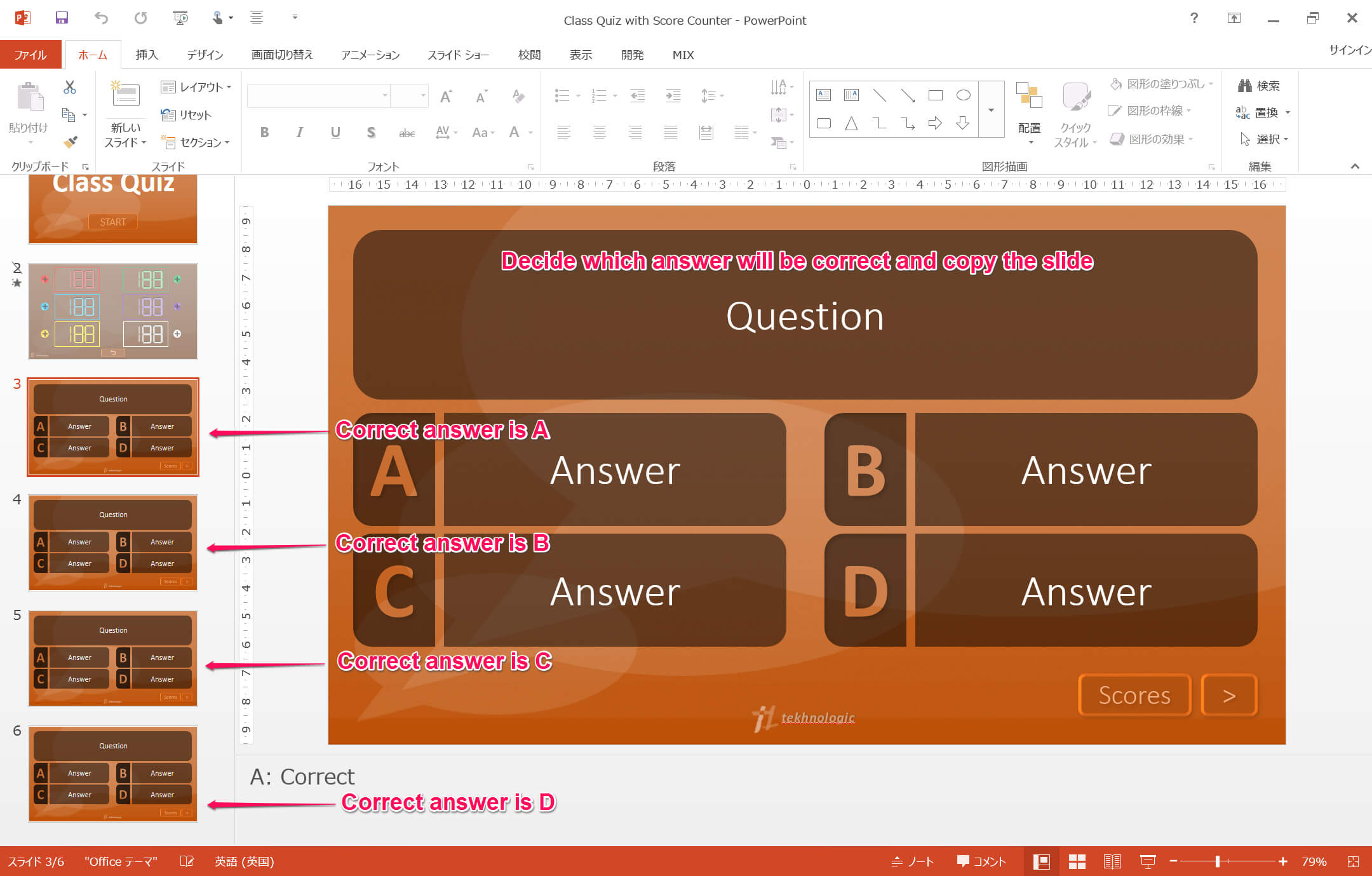 Make Your Own Quiz Part 2: Adding A Score Board – Tekhnologic In Powerpoint Quiz Template Free Download