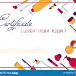 Makeup Certificate Template. Beauty School Or Refresher Pertaining To Beautiful Certificate Templates