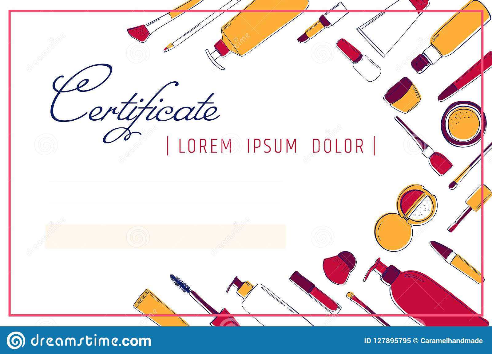 Makeup Certificate Template. Beauty School Or Refresher Pertaining To Beautiful Certificate Templates