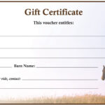 Many Farms And Stables Need A Gift Certificate For Riding Pertaining To Horse Stall Card Template