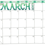 March 2019 Printable Calendar For Kids #marchcalendar Regarding Blank Calendar Template For Kids