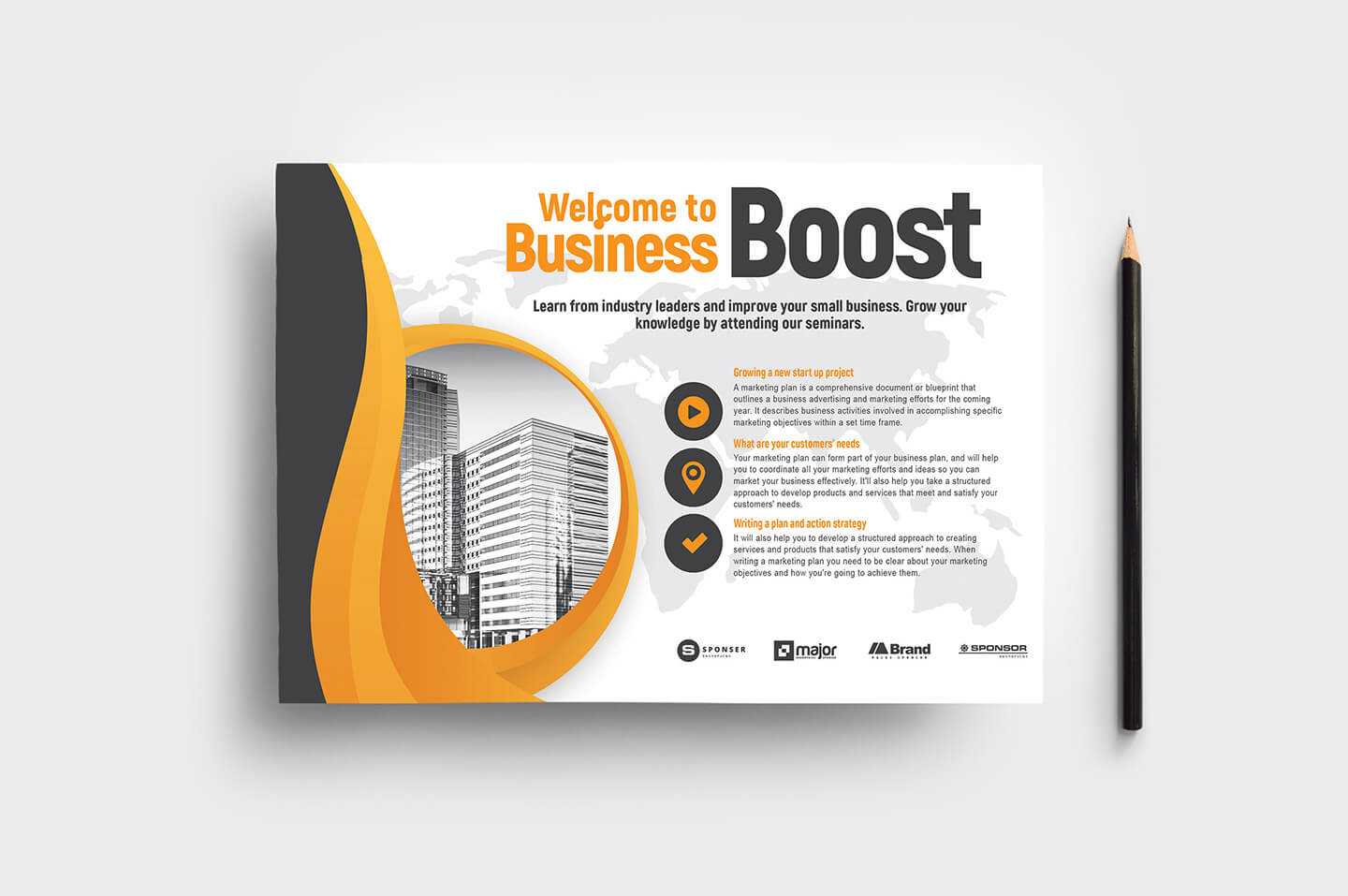 Marketing Seminar Flyer Template V2 – Brandpacks Pertaining To Welcome Brochure Template