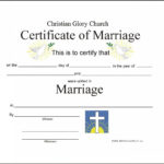 Marriage Certificate Template – Certificate Templates With Regard To Certificate Of Marriage Template