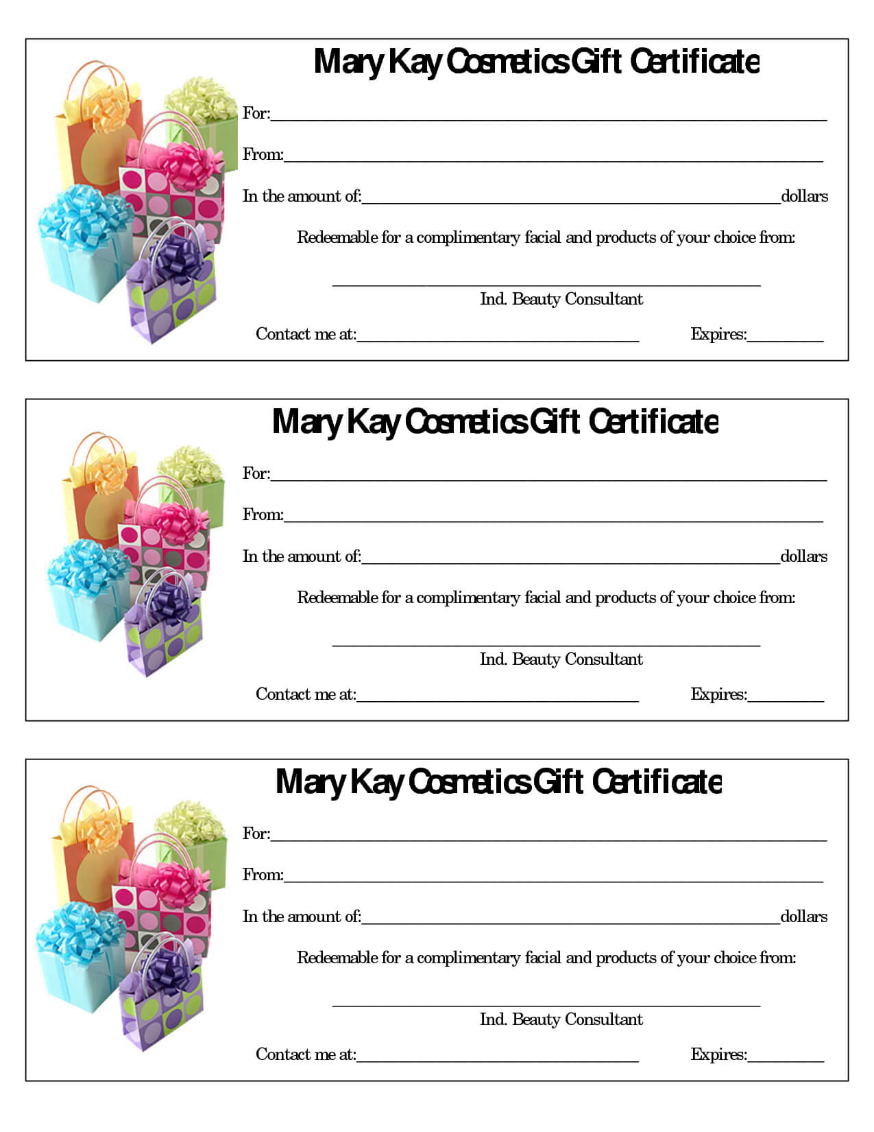 Mary Kay Certificate.636 448 4191. Seckhoff1@marykay Within Mary Kay Gift Certificate Template