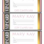 Mary Kay Gift Certificates – Please Email For The Full Pdf In Mary Kay Gift Certificate Template