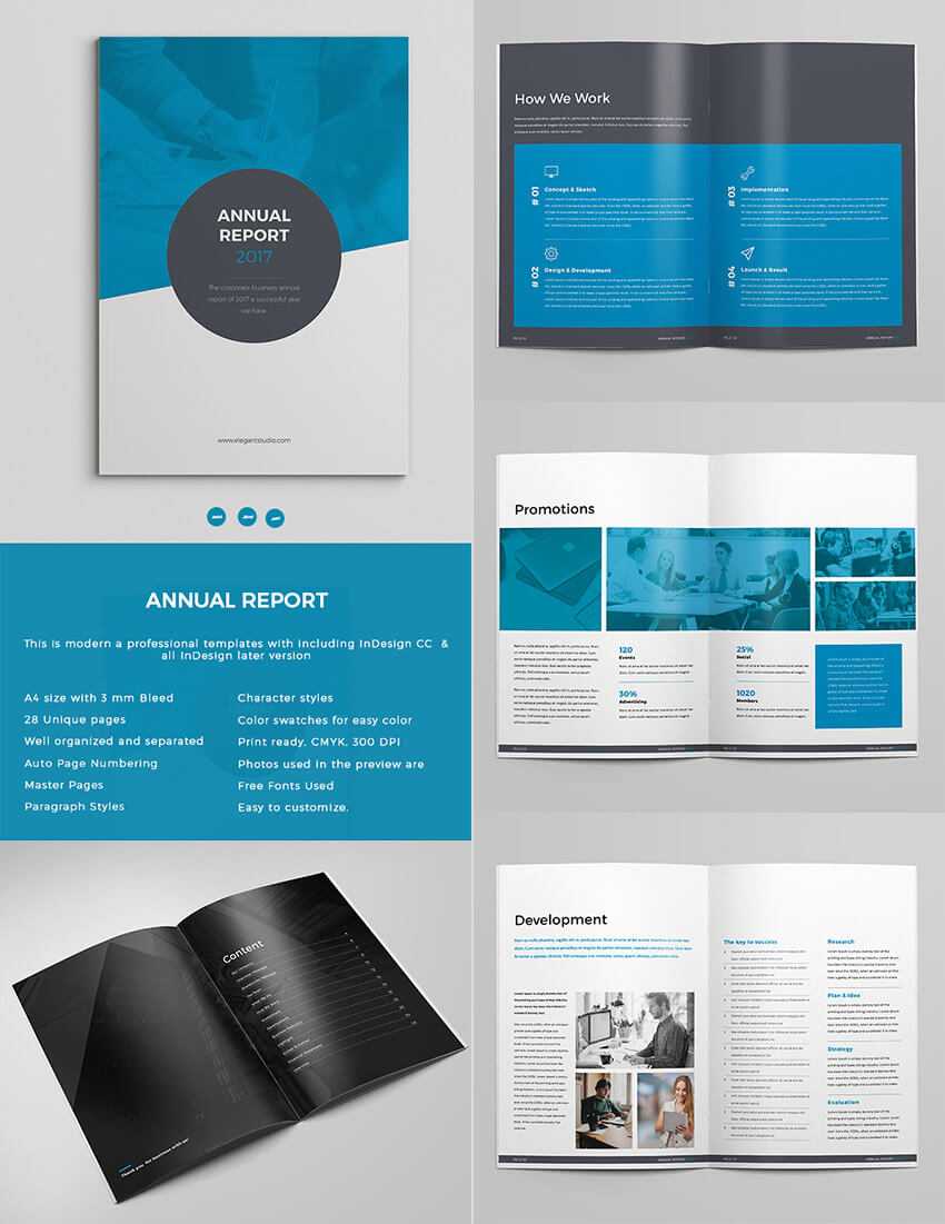 Más De 15 Plantillas De Informes Anuales: Con Impresionantes Pertaining To Illustrator Report Templates