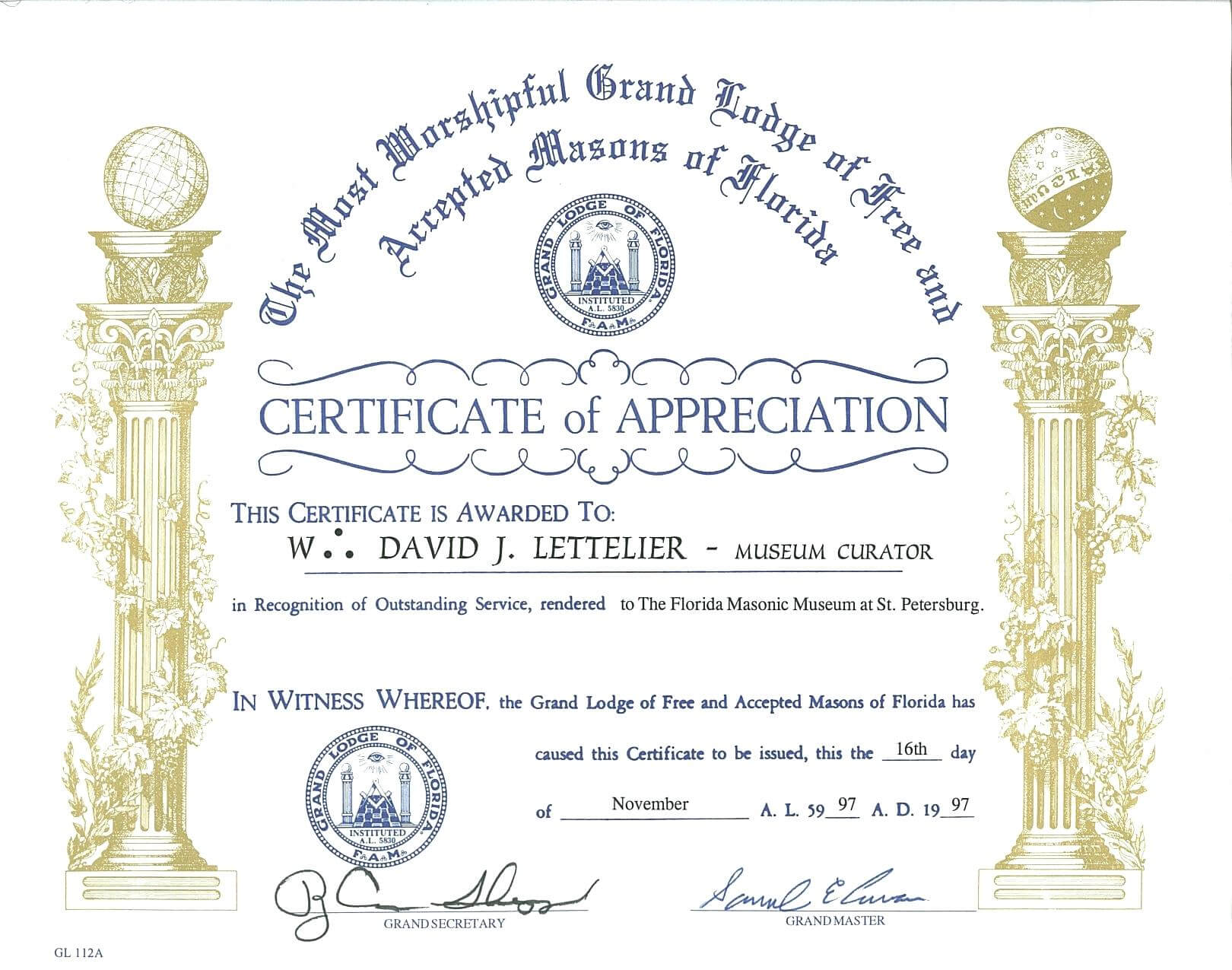 Masonic Certificate Template Free | Certificatetemplatefree In Life Membership Certificate Templates