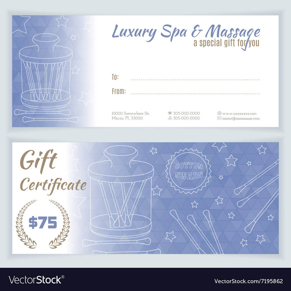 Massage Gift Voucher Template | Certificatetemplategift With Massage Gift Certificate Template Free Printable