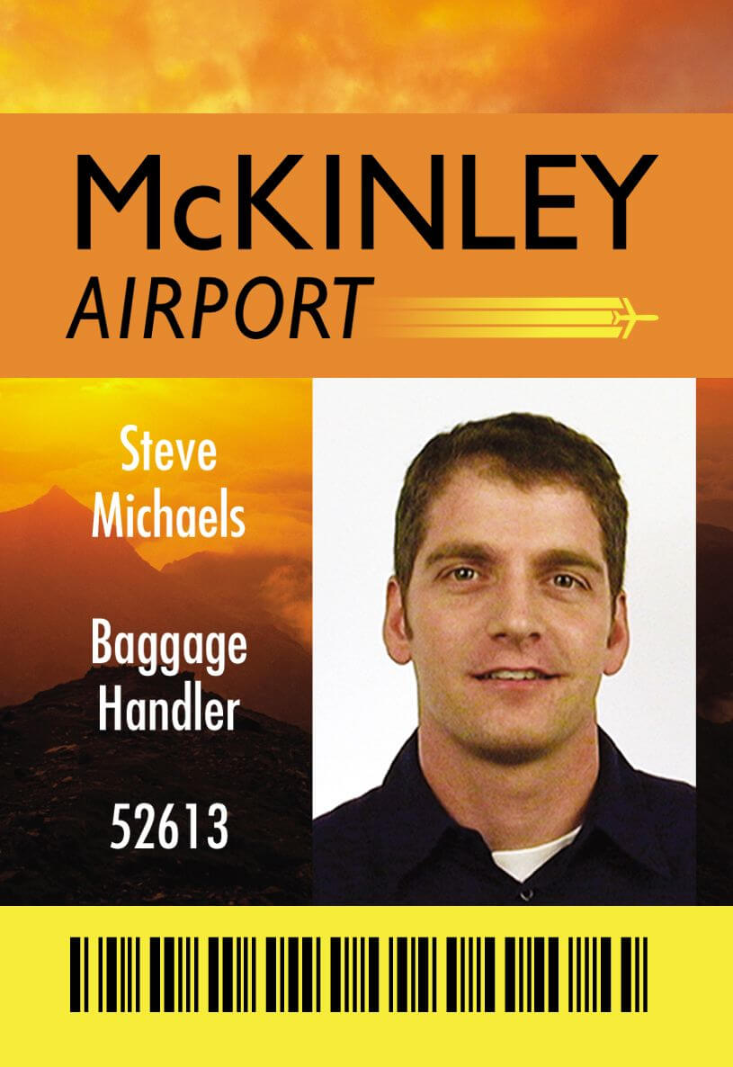 Mckinley Airport Id Card Design | Vectors | Employee Id Card Regarding Portrait Id Card Template