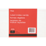 Mead 90 Lb Stock Index Cards – Ruled Red Margin – 90 Lb Basis Weight – 5" X  8" – White Paper – 100 / Pack Intended For 5 By 8 Index Card Template