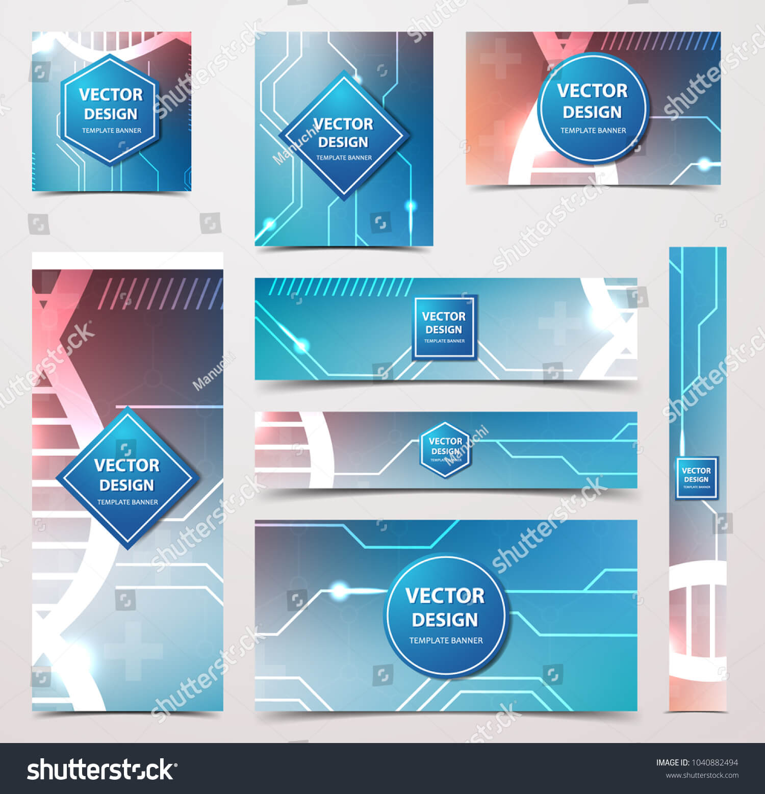 Medical Banner Technological Scientific Abstract Geometric Pertaining To Medical Banner Template