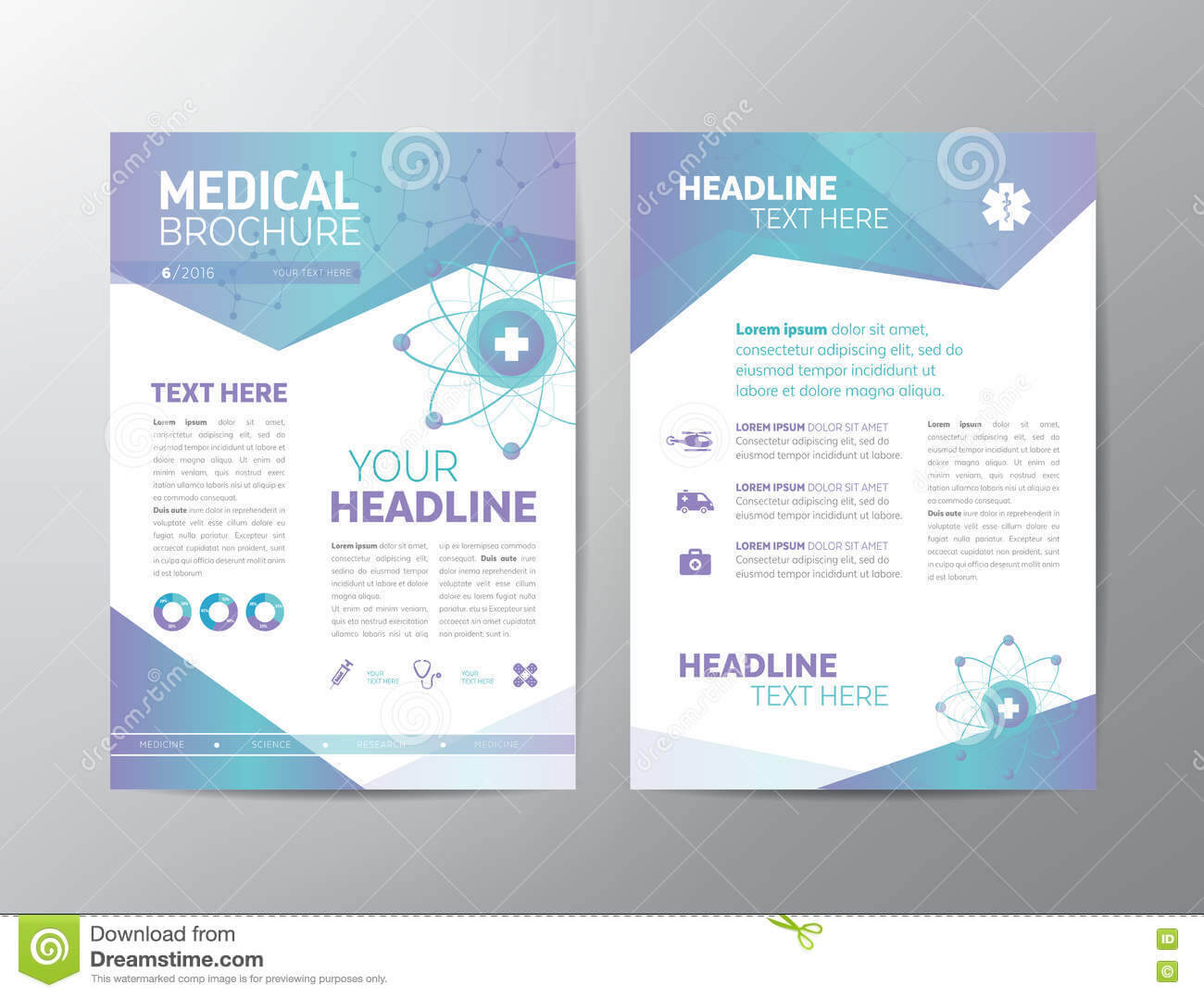 Medical Brochure – Leaflet Stock Vector. Illustration Of Throughout Healthcare Brochure Templates Free Download