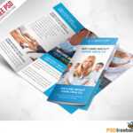 Medical Care And Hospital Trifold Brochure Template Free Psd For 3 Fold Brochure Template Free