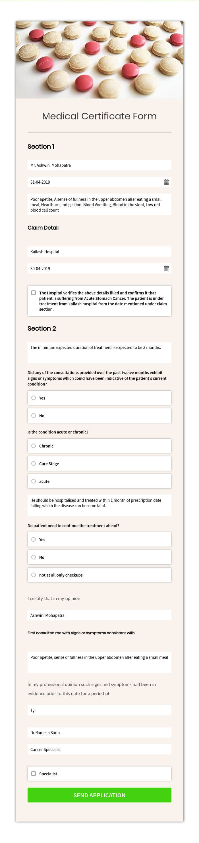 Medical Certificate Form For Medical Practitioners | Formget Pertaining To Free Fake Medical Certificate Template