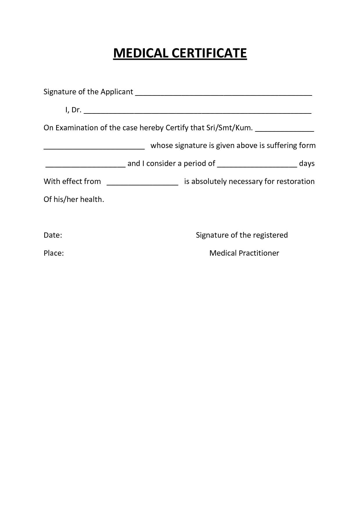 Medical Certificate Template Australia Fake Doctors Note Intended For Fake Medical Certificate Template Download