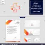 Medical Cross Logo Template Vector Illustration And Free Inside Business Card Letterhead Envelope Template