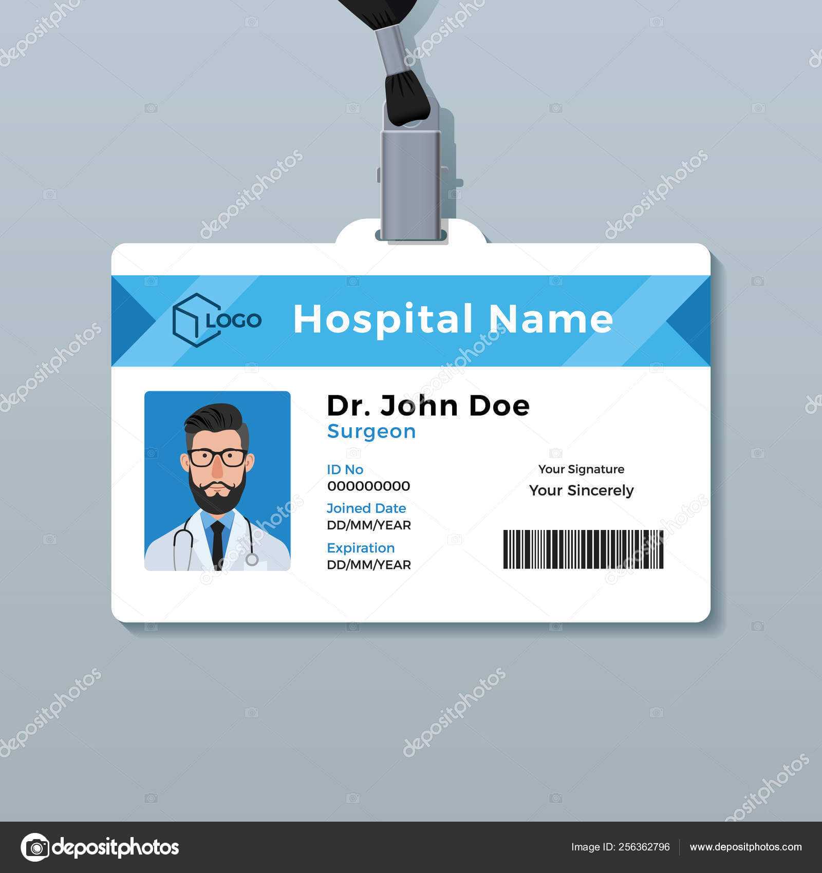 Medical Id Card Template | Doctor Id Card Template. Medical Inside Doctor Id Card Template