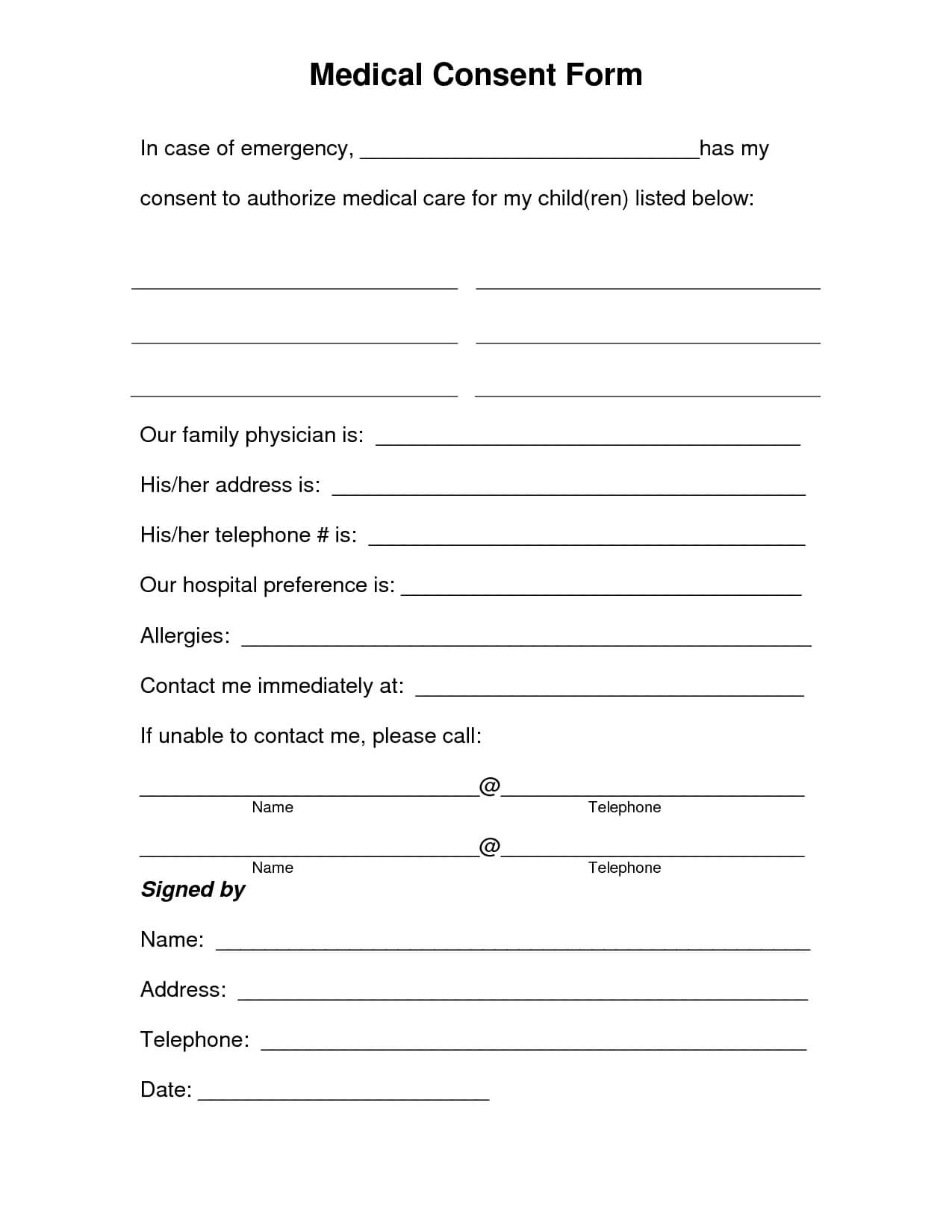 Medical Release Form Template – 30+ Medical Release Form Inside Chiropractic Travel Card Template