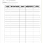 Medication Log In Blank Medication List Templates