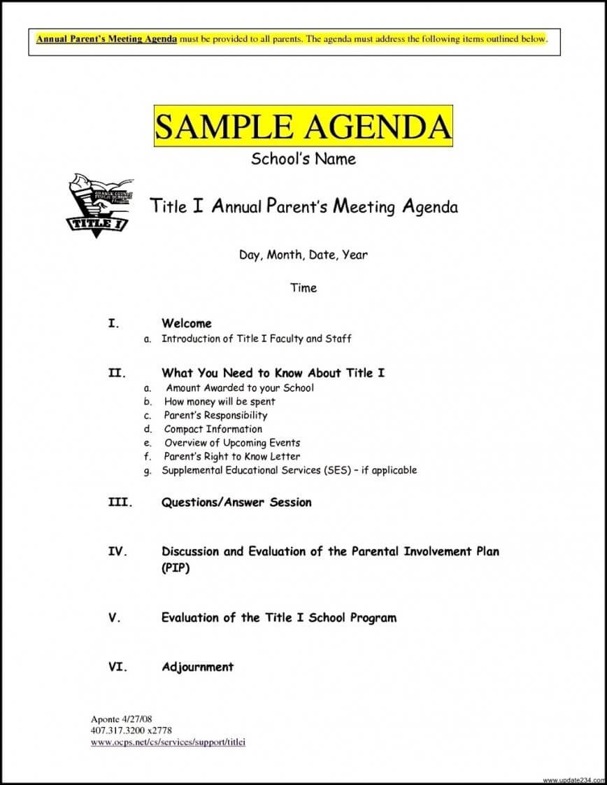 Meeting Agenda Template Free Brochure Templates Project Pertaining To Free Meeting Agenda Templates For Word