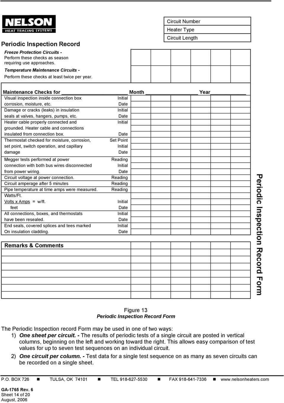 Megger Test Form Pdf With Megger Test Report Template