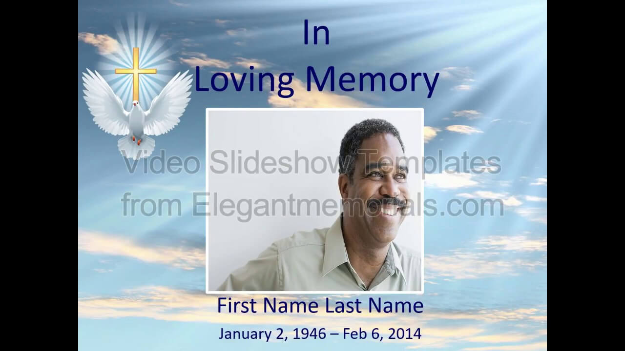 Memorial Slideshow Video Template | Elegant Memorials Throughout Funeral Powerpoint Templates