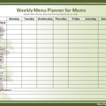 Menu Planner Template | Nutrition In 2019 | Menu Planning Pertaining To Meal Plan Template Word