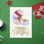 Merry Christmas Card Template – Diy Christmas Card Templates – Xmas Card  Template – Printable Merry Christmas Card – Diy Xmas Card Template Pertaining To Diy Christmas Card Templates